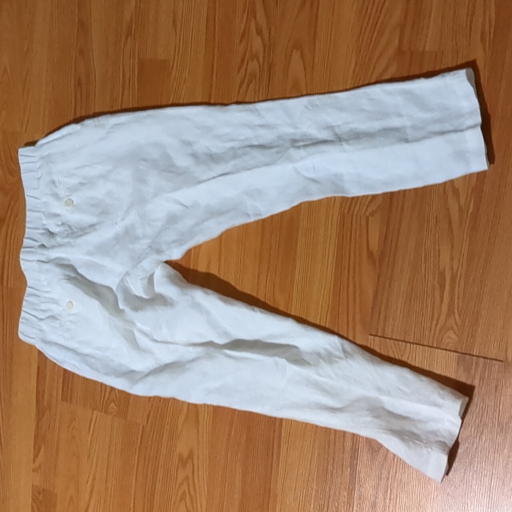 Athleta 100% Linen Pull On Ankle Length Pants - Picture 8 of 9